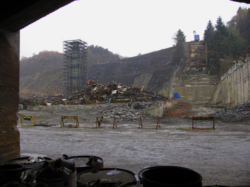 cement factory haikyo looking out
